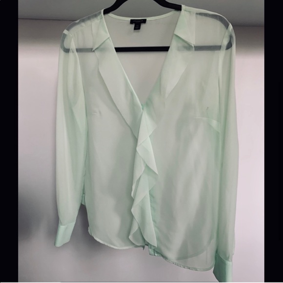 Ann Taylor Sheer Silky Blouse - Picture 2 of 5